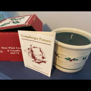 NEW Longaberger crock & candle